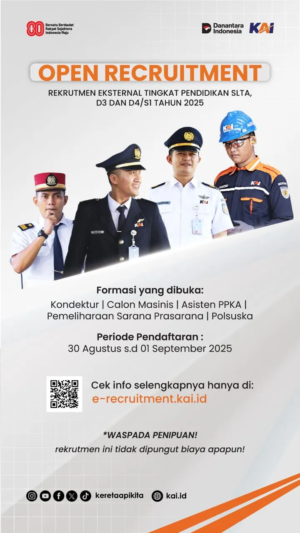 KAI Buka Rekrutmen 2025, Kesempatan Emas Bagi Talenta Muda Indonesia