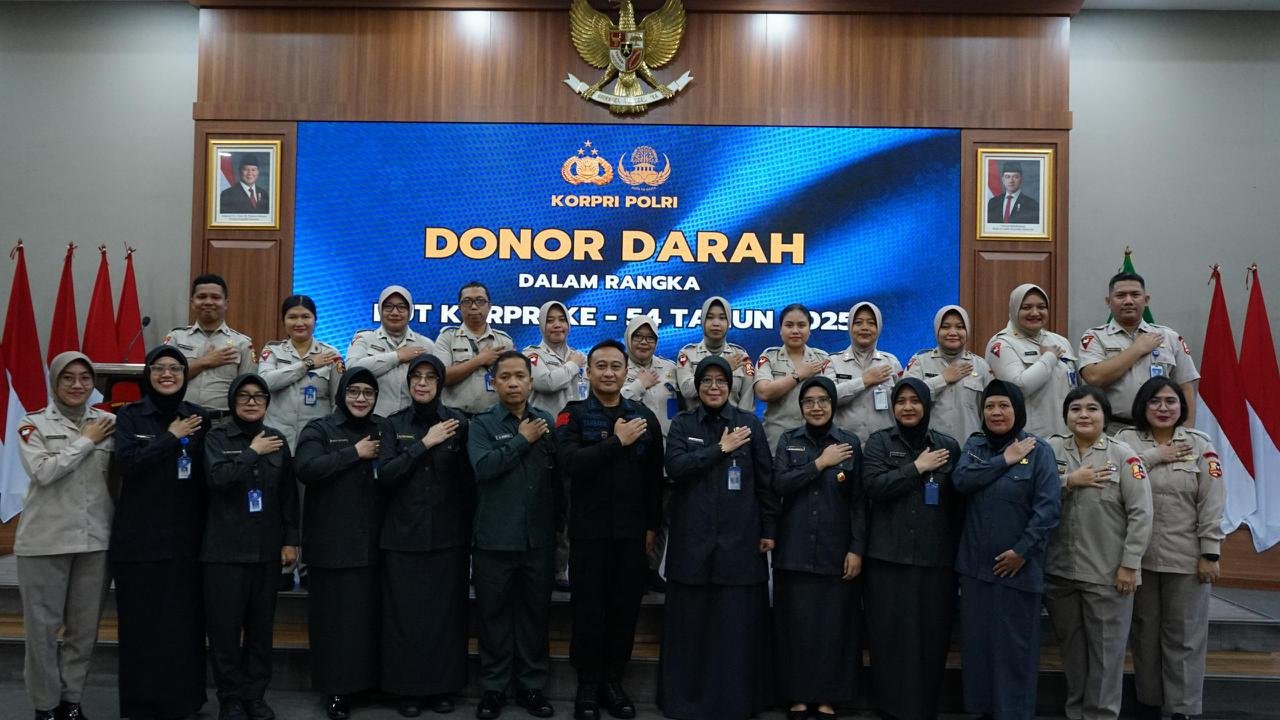 Korbrimob Polri Gelar Donor Darah Peringati HUT Ke-54 KORPRI