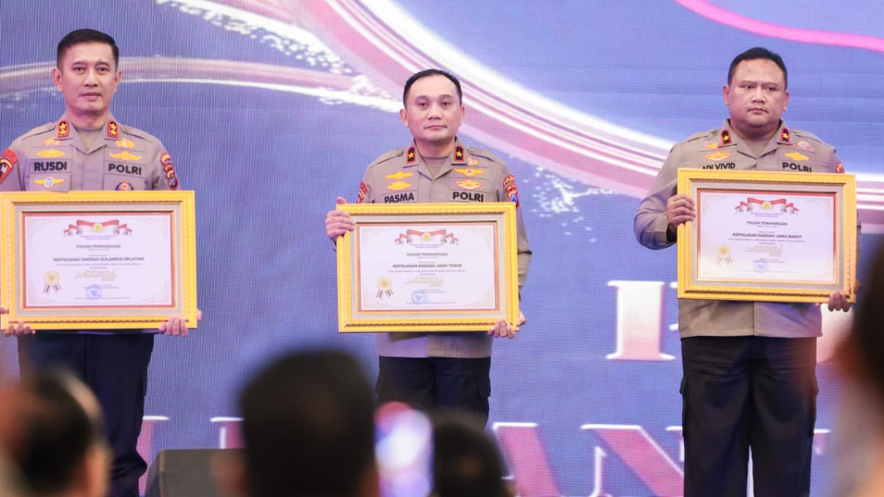 Polda Jatim Raih Posisi Lima Besar Kompolnas Award 2025