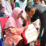 Polres Kediri dan Komunitas DBK Gelar Social Riding Sambil Berbagi Sembako