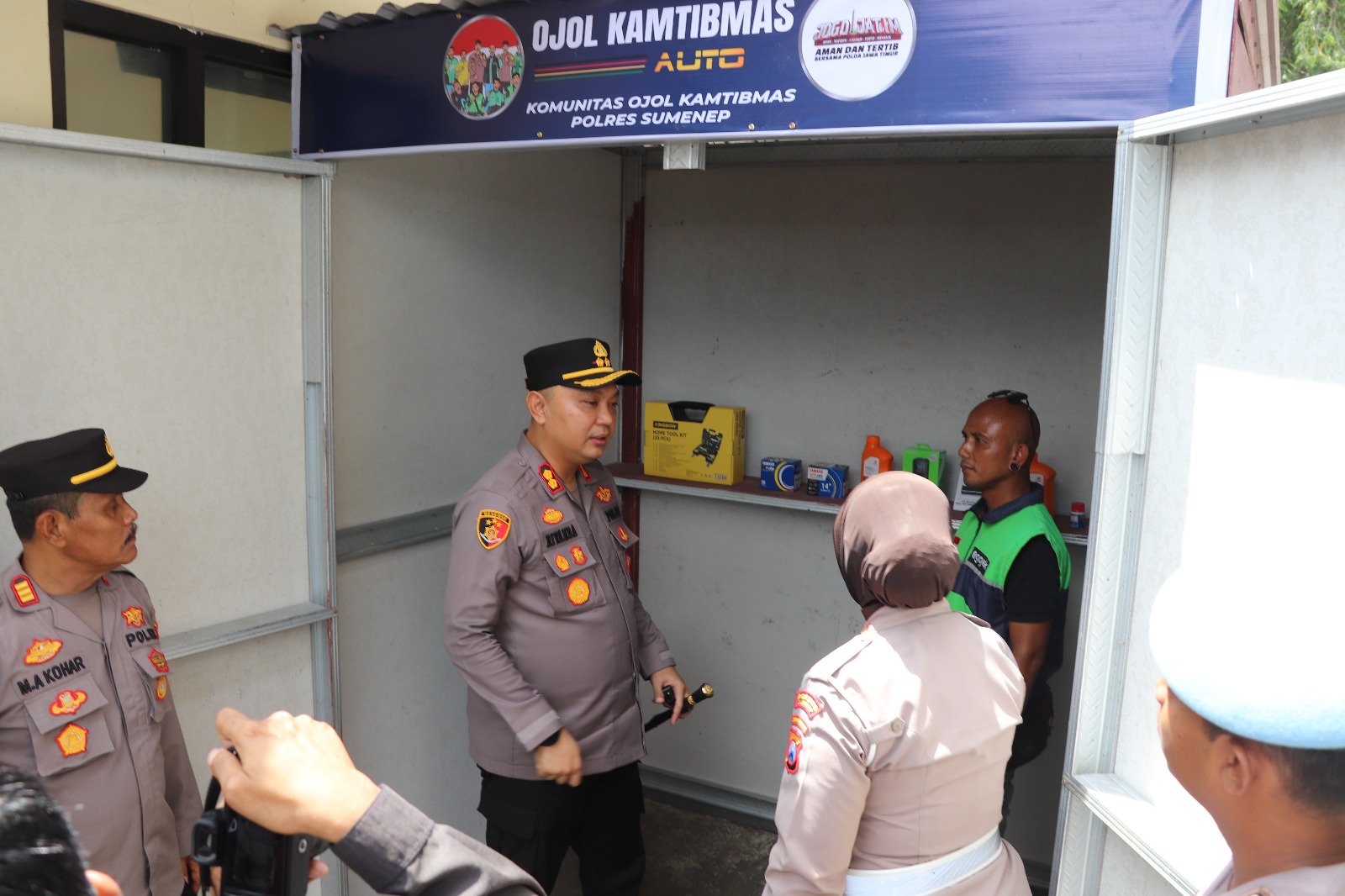 Polres Sumenep Luncurkan Ojol Mart Auto Tempat Layanan Gratis Pengemudi Online