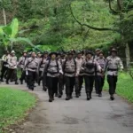 Sambut HUT Brimob Polres Madiun Napak Tilas ke Monumen Sakip-Sanali