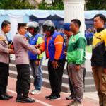 Kapolri Pimpin Apel Ojol Kamtibmas Jabar Jaga Keamanan Bersama