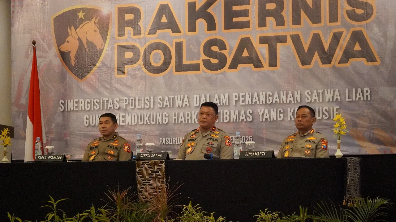 Ditpolsatwa Baharkam Polri Gelar Rakernis di Pasuruan, Samakan Visi Polisi Satwa