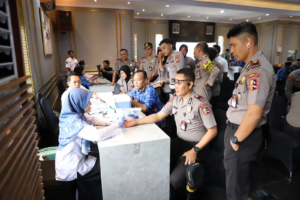Polresta Malang dan Sespimma Kumpulkan 63 Kantong Darah Hari Kesehatan