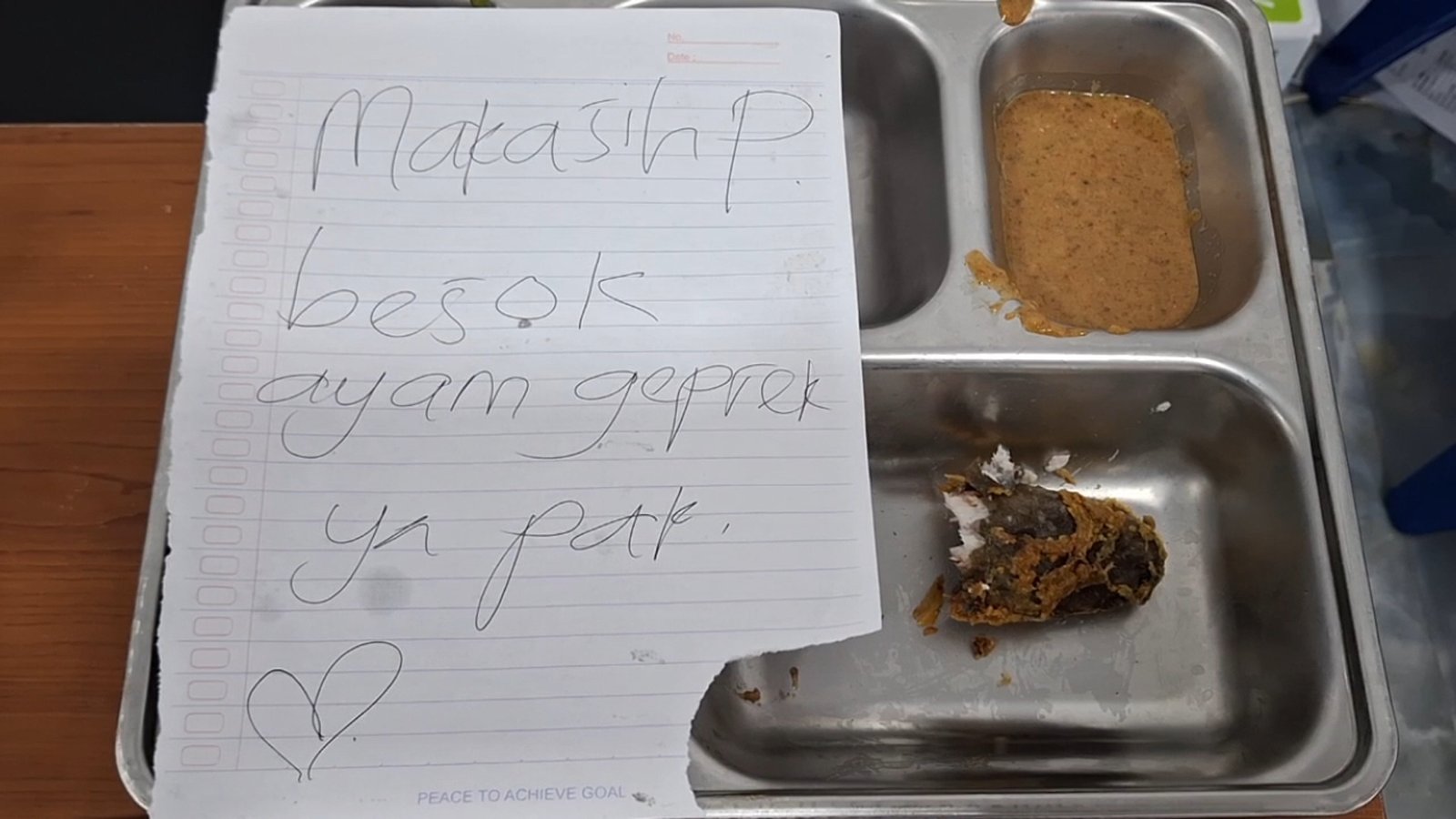 Unik! Siswa Titipkan Pesan dan Kritik Menu MBG Lewat Secarik Kertas