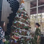 Unik! Pohon Natal dari Daun Kelapa Muda Tarik Perhatian Pengunjung Hotel di Jember
