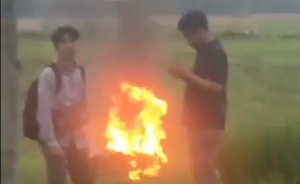 Motor Pencuri Gas Elpiji Dibakar Massa di Jember
