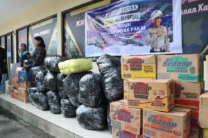 Satlantas Polres Mojokerto Kota Kirim Paket Bantuan untuk Korban Bencana Sumatera