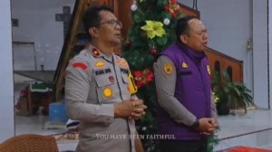 Polri Rayakan Natal Bersama Warga Terdampak Bencana di Tapanuli Utara