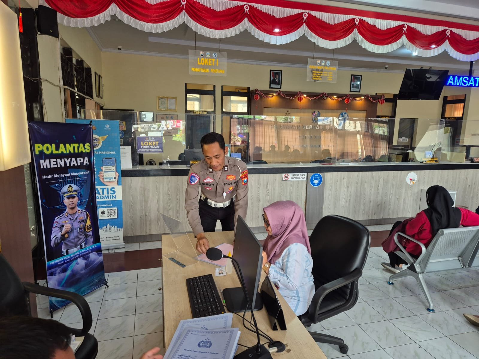 Satlantas Polres Bondowoso Terapkan Layanan 3S di Samsat