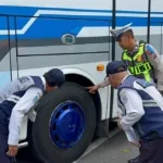 Polres Mojokerto Kota Cek Kelaikan Bus Jelang Lebaran