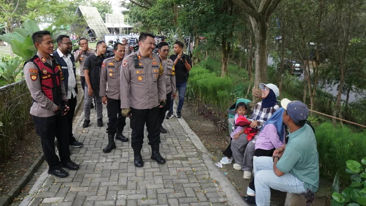 Kapolres Mojokerto Kota Pantau Langsung Keamanan Objek Wisata Libur Lebaran