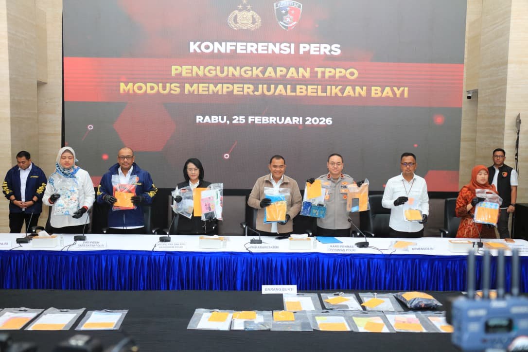 Bareskrim Polri Bongkar Jaringan Perdagangan Bayi dan Tangkap 12 Tersangka