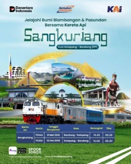 KA Sangkuriang Resmi Beroperasi Hubungkan Ketapang–Bandung Tanpa Transit
