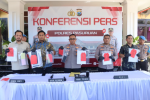 Polres Pasuruan Bongkar Tambang Andesit Ilegal di Purwosari