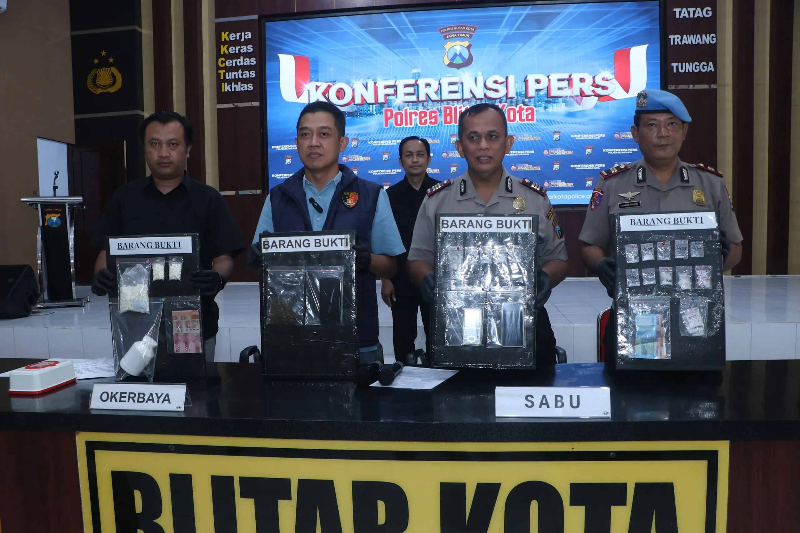 Polres Blitar Kota Ringkus Belasan Pengedar Narkoba