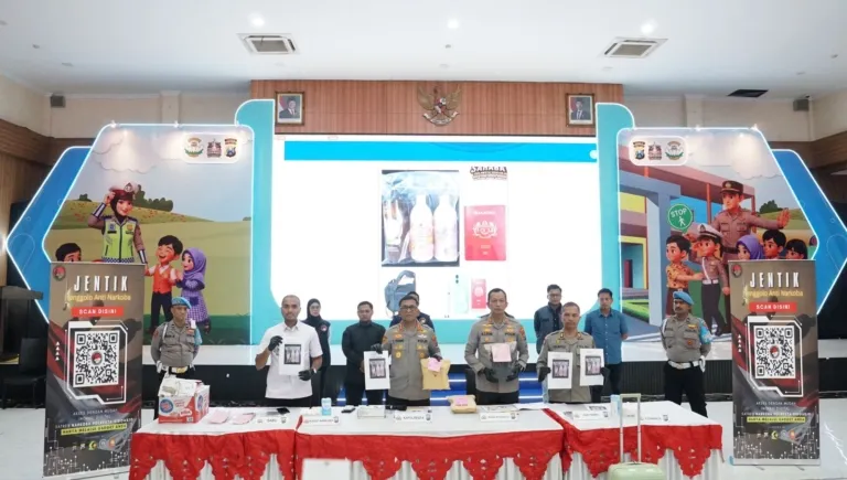 Polresta Sidoarjo Gagalkan Penyelundupan Narkotika Cair Jaringan Internasional