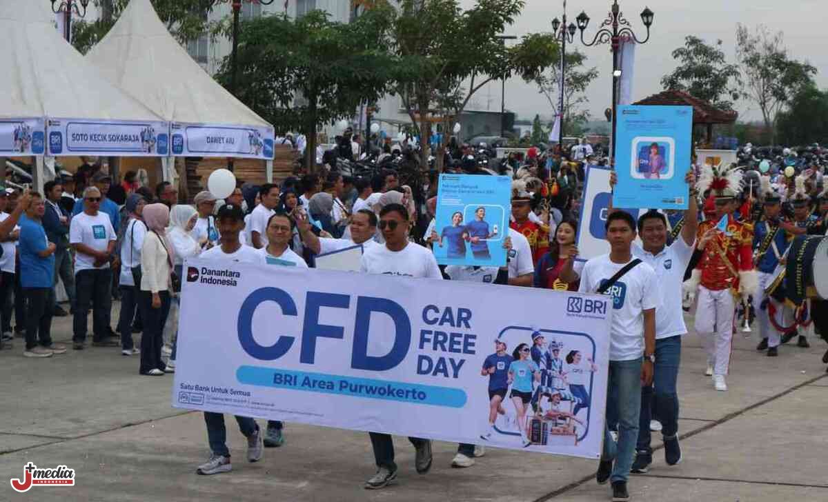 BRI Area Purwokerto Gelar Car Free Day, Dorong Gaya Hidup Sehat dan Pemberdayaan UMKM