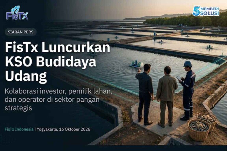 FisTx Indonesia Luncurkan KSO Budidaya Udang, Pertemukan Investor, Pemilik Lahan, dan Operator Berpengalaman di Sektor Pangan Strategis