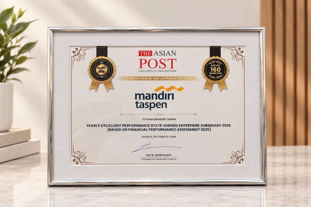 Kinerja 2025 Diakui, Bank Mandiri Taspen Raih Yearly Excellent Performance 2026