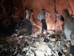 Polres Ponorogo dan Tim Gabungan Kendalikan Karhutla Pohgading